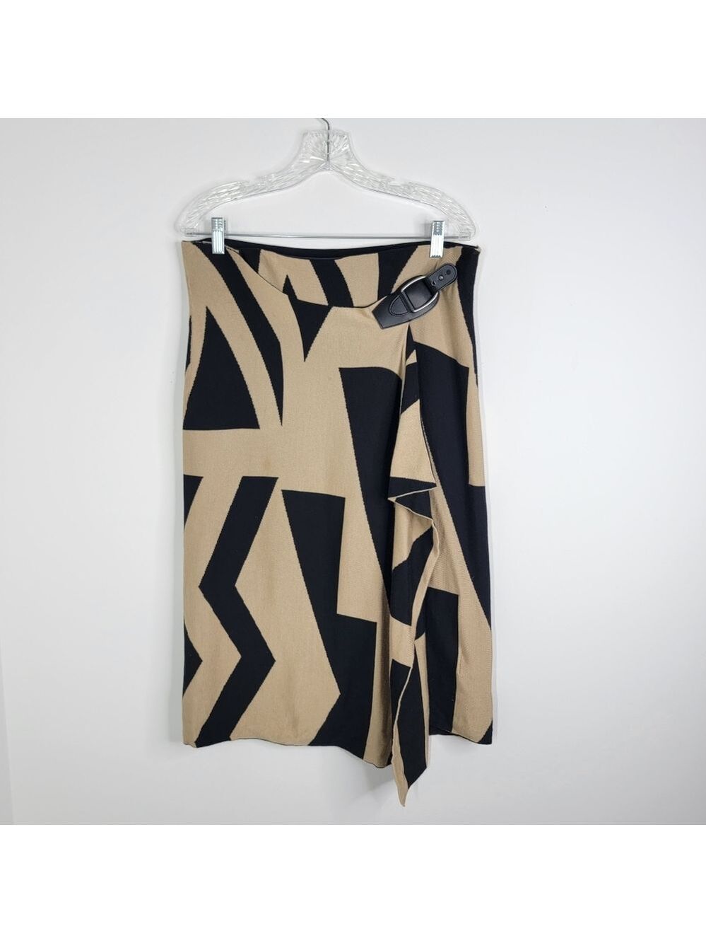 Ralph Lauren Asymmetrical Black and Tan Skirt